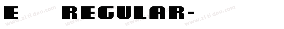 Elephant REGULAR字体转换